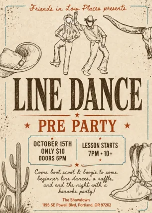 Imagem de Friends in Low Places Presents: Line Dance Pre-Party